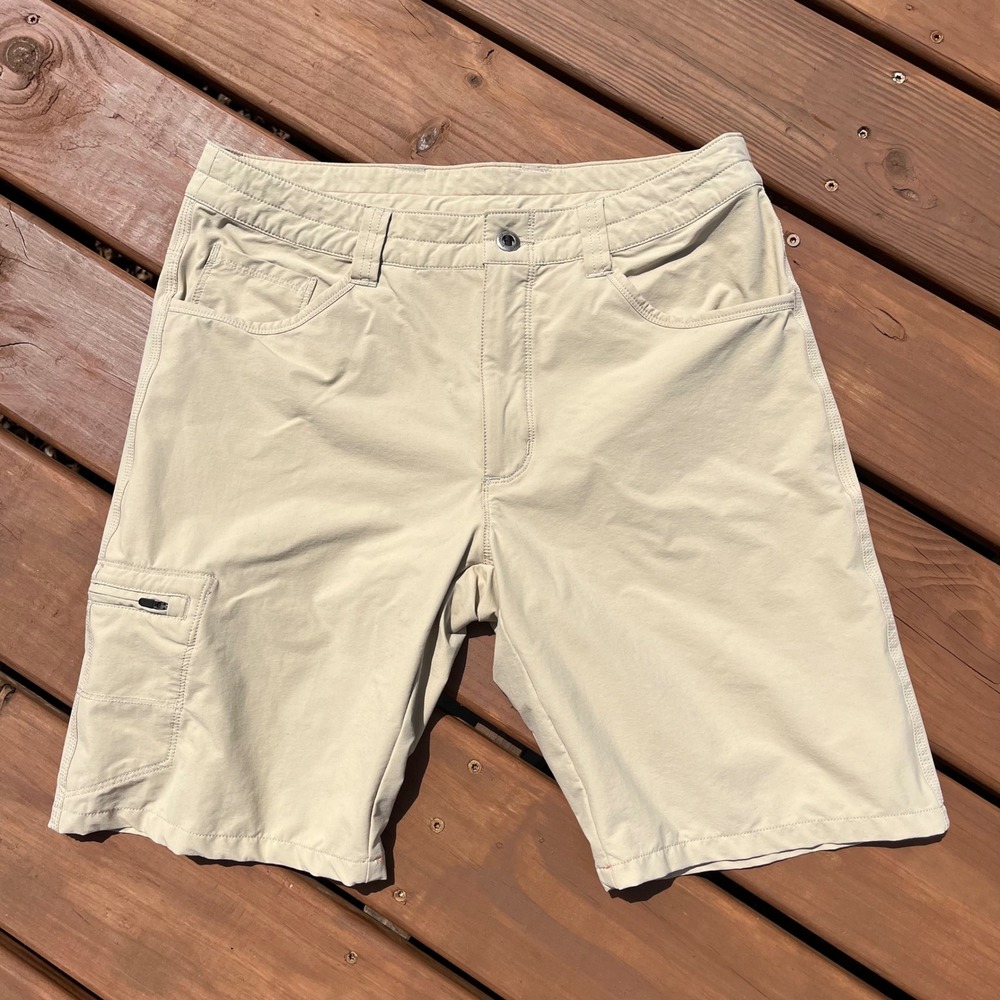 Mens Patagonia Quandary Shorts 10" Inseam Khaki Beige Size 32 Hiking Outdoor